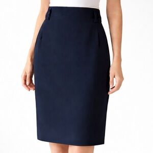 Laurel Navy Blue Pencil Skirt 27” Waist